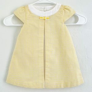 Janie and Jack Yellow Gingham Dress 3-6 months